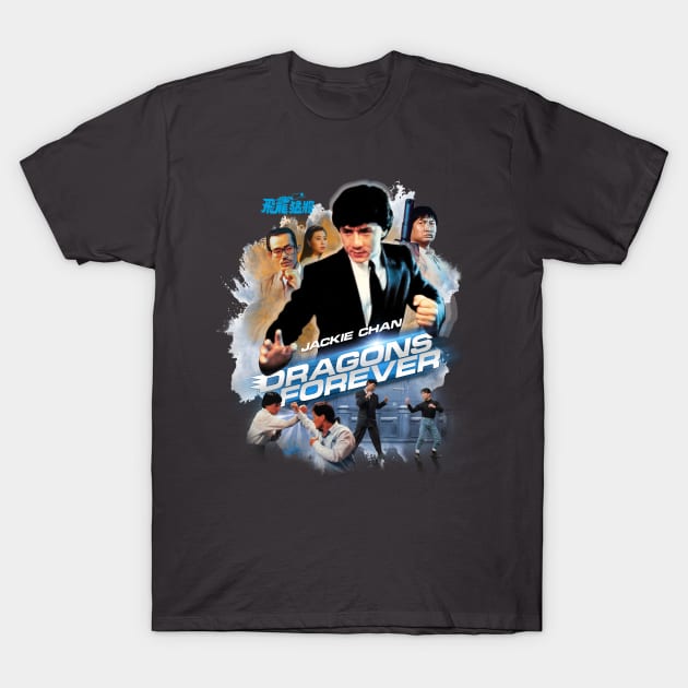 Jackie Chan: DRAGONS FOREVER (Black Tie) T-Shirt by HKCinema